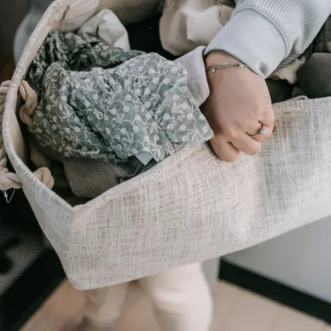 Laundry bag ready for pickup and delivery